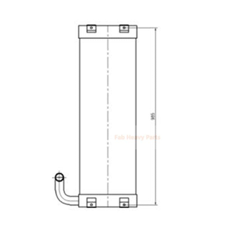 Hydraulic Oil Cooler 4682428 Fits for John Deere 135D Excavator - Fab Heavy Parts