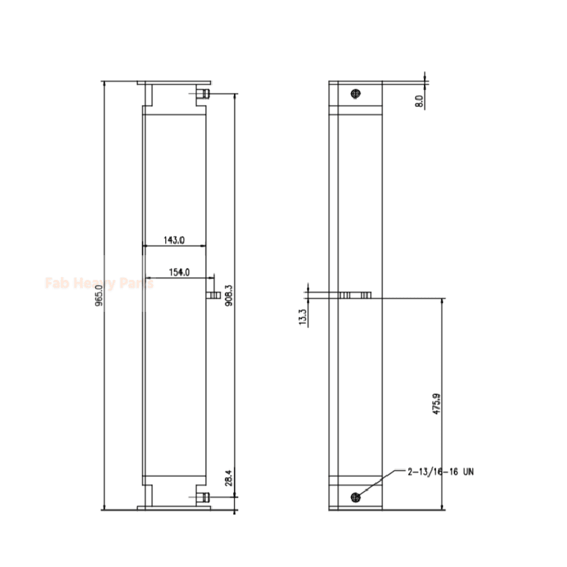 Hydraulic Oil Cooler 4P - 0251 4P0251 Fits for Caterpillar CAT Engine 3116 Wheel Loader 960F 950F - Fab Heavy Parts
