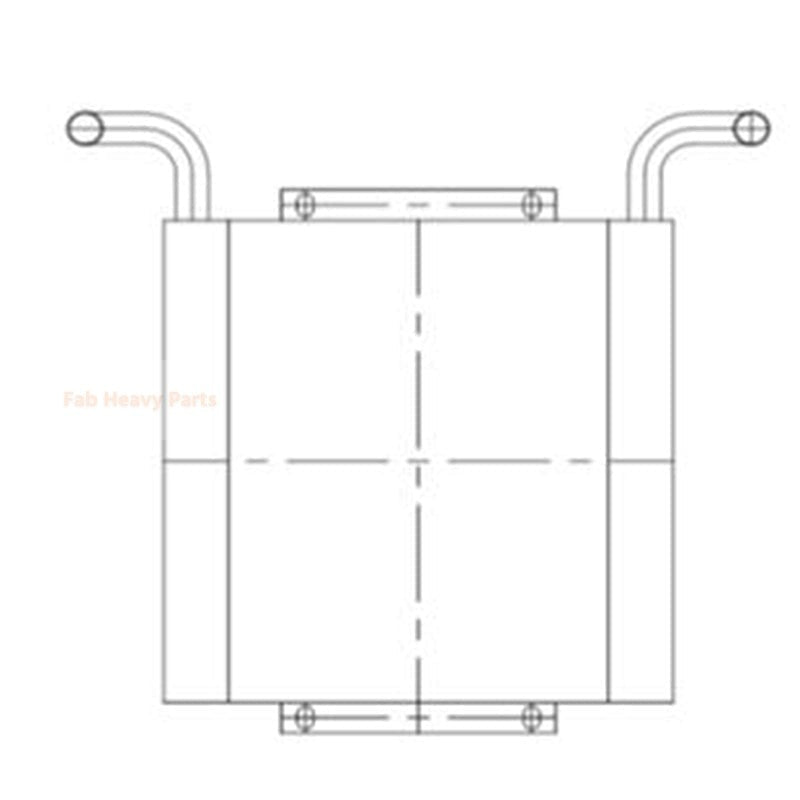 Hydraulic Oil Cooler PW53V00009P1 for Kobelco Excavator SK30SR - 3 SK35SR - 3 - Fab Heavy Parts