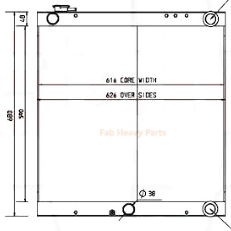 Hydraulic Oil Cooler Radiator 1911300330 for Takeuchi Excavator T175 TB175 TB175C Final clearance - Fab Heavy Parts