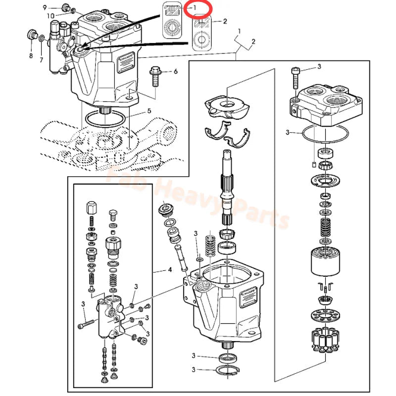 Hydraulic Pump AL161041 Fits for John Deere Tractor 6110 6520 6600 6620 6800 6810 6910 6150S 6920S - Fab Heavy Parts