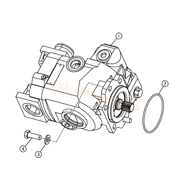 Hydraulic Pump AT197383 Fits for John Deere Loader 410G Truck Articulated Dump 410E - Fab Heavy Parts