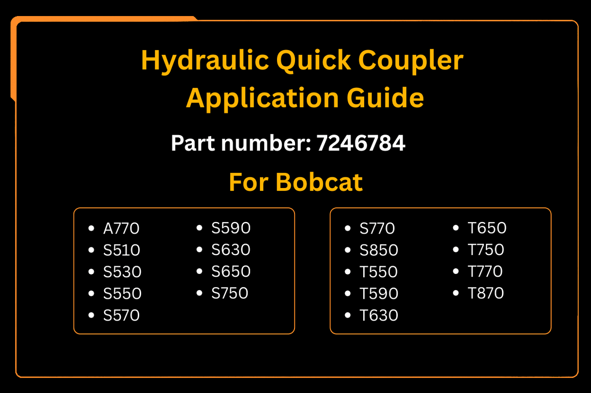 Hydraulic Quick Coupler 7246784 Aftermarket Replacement For Bobcat T550 T590 T630 T650 T750 T770 T870 - Fab Heavy Parts