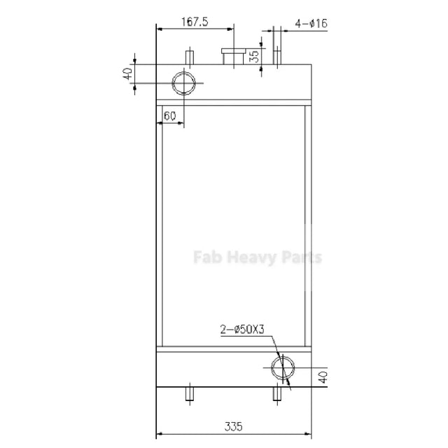 Radiatore idraulico 4668185 per escavatore Hitachi ZAX75US-3 ZAX85US-3