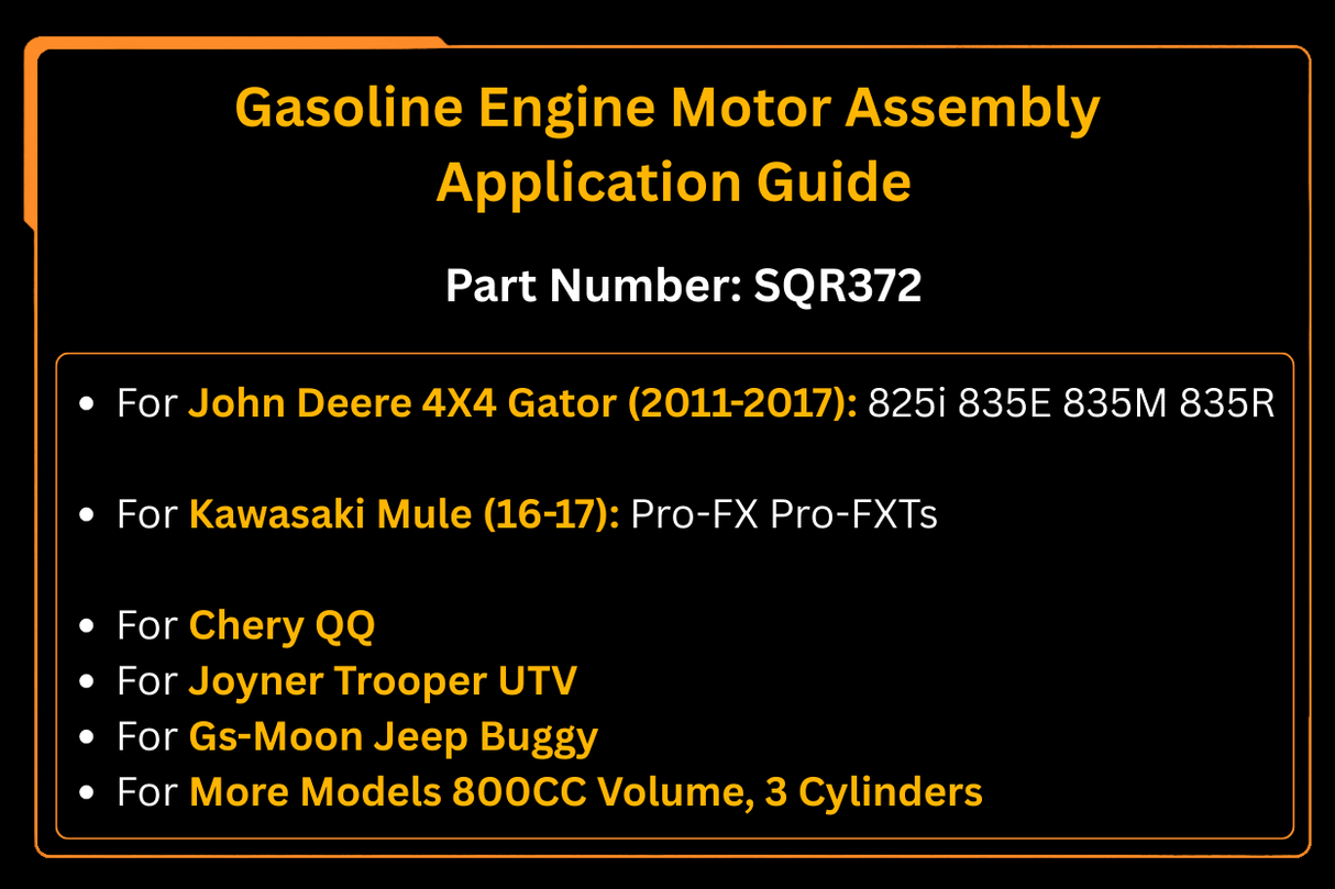 John Deere 825i Engine OEM New Gasoline Motor Ass'y 800CC Fits for 835E 835M 835R Gator - Fab Heavy Parts