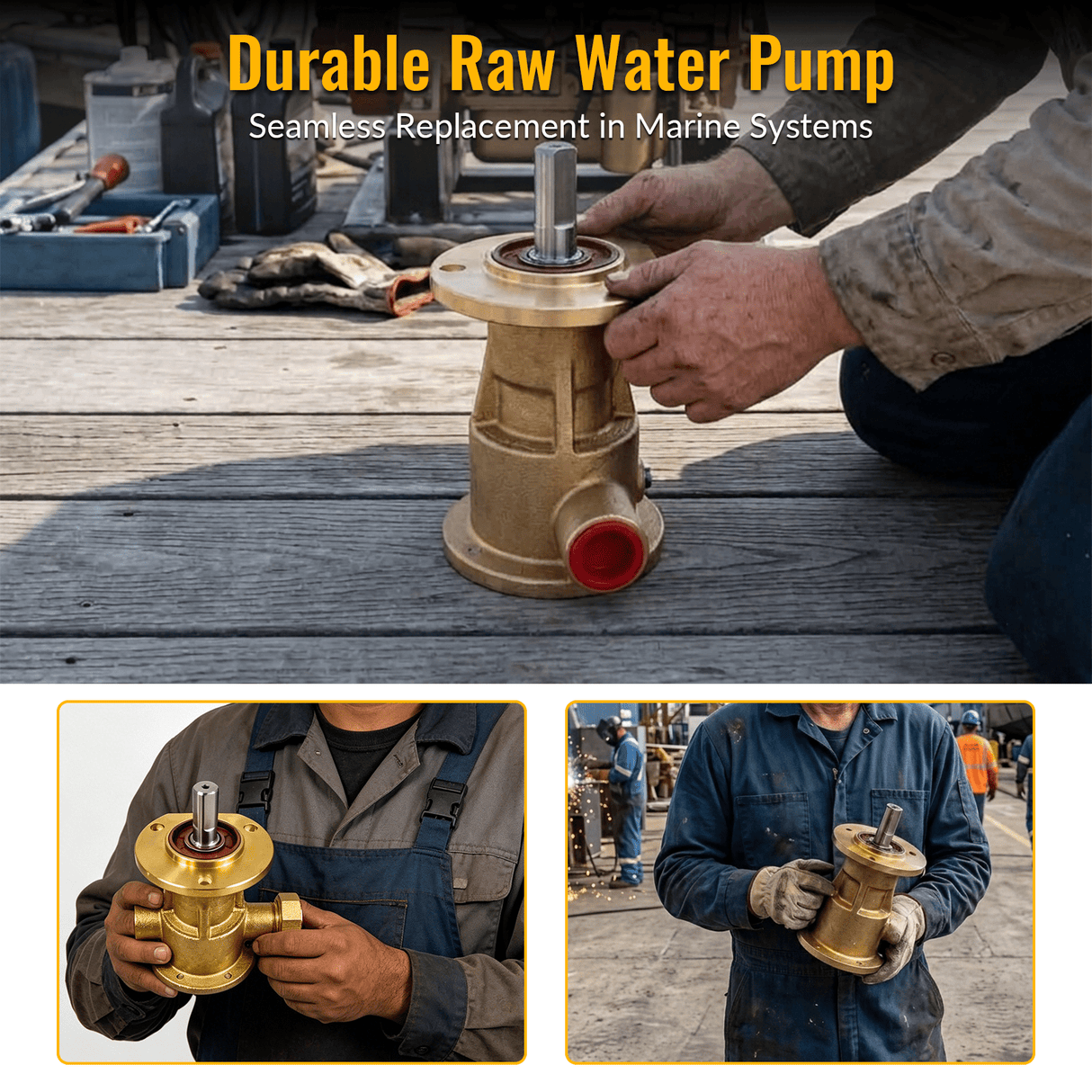 JPR - NL20IP JMP Marine Northern Lights Generator Raw Water Pump Replacement - Fab Heavy Parts