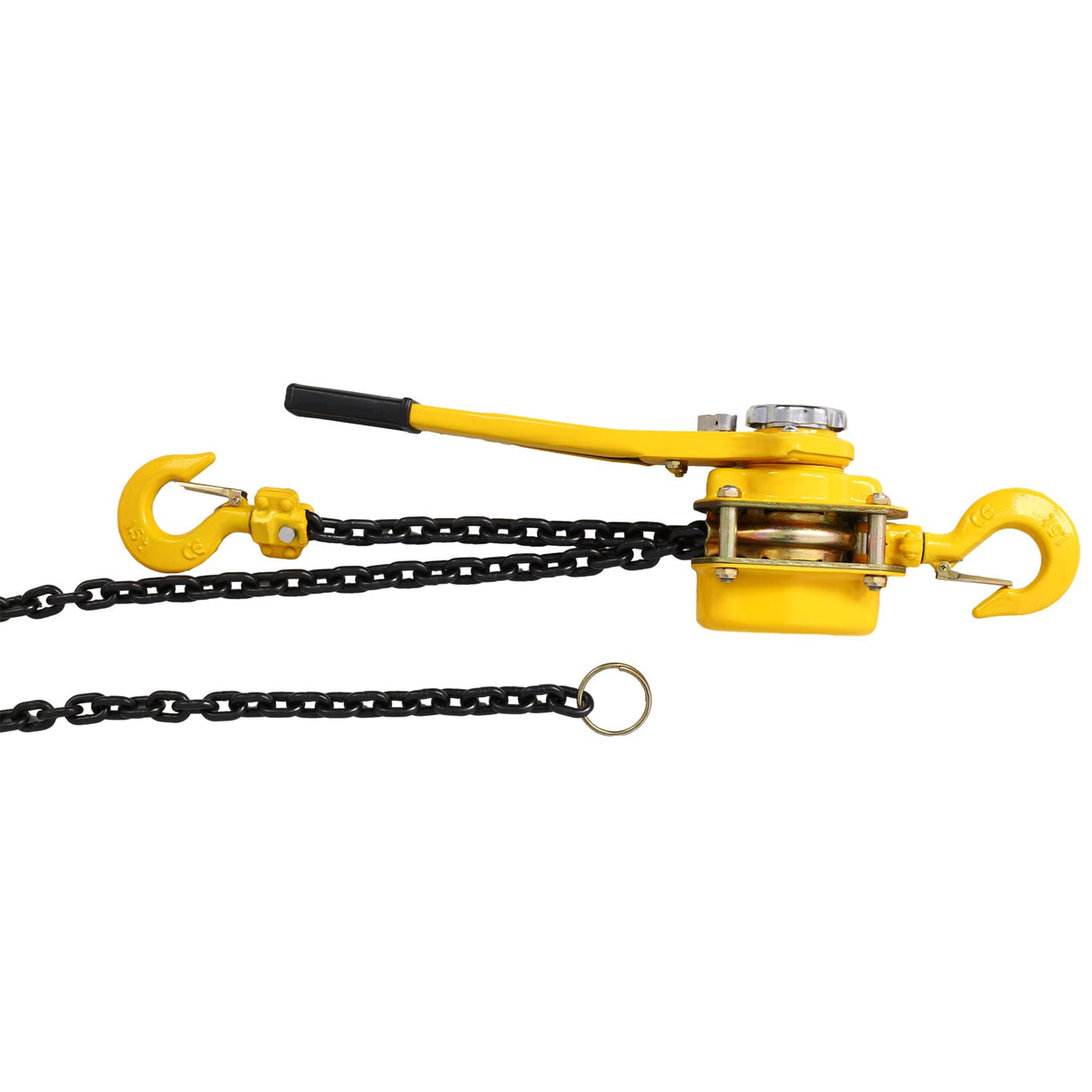 Lever Chain Hoist 3 Ton 6600LBS Capacity 20 FT with Heavy Duty Hooks Ratchet Lever Block Lift Puller - Yellow - Fab Heavy Parts