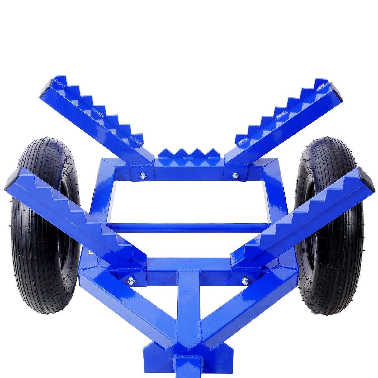 Log Dolly With Load Binder And Choker Chain 440LB With 2PCS 16in Air Tires - Blue - Fab Heavy Parts