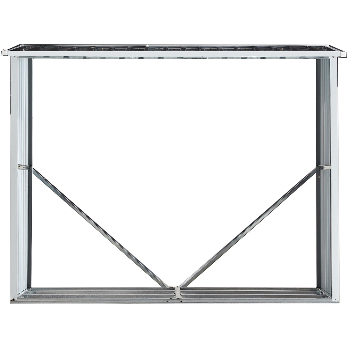 Log Storage Shed with Roof Firewood Rack Anthracite Galvanized Steel 70.9" - Fab Heavy Parts