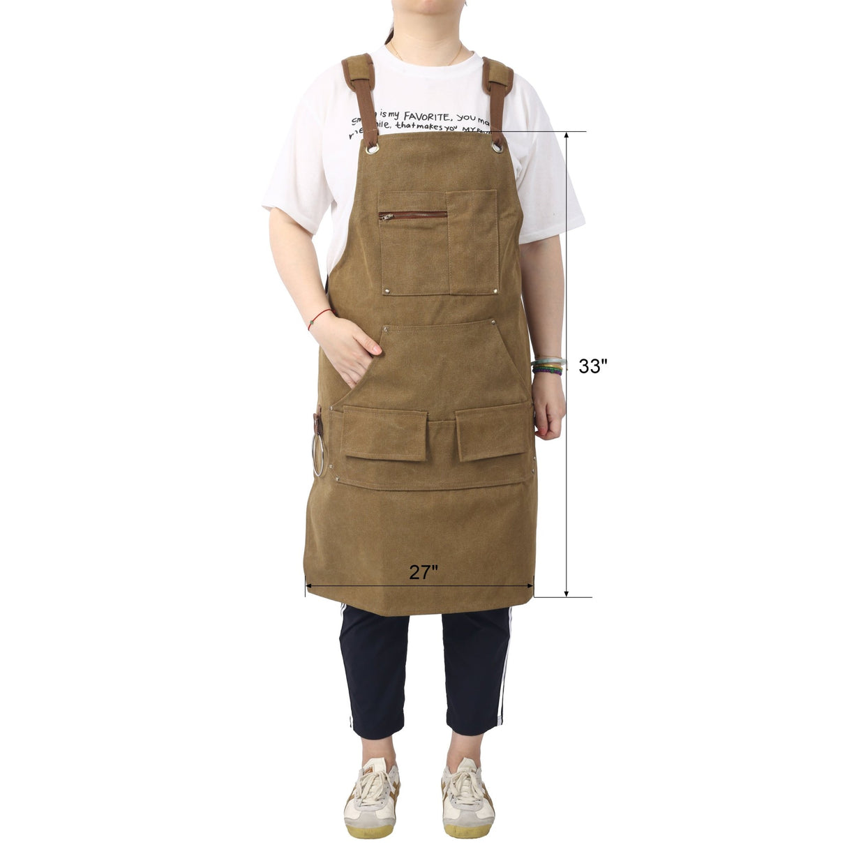 Long Apron Heavy Duty Canvas Tool 16 Oz - Brown - Fab Heavy Parts