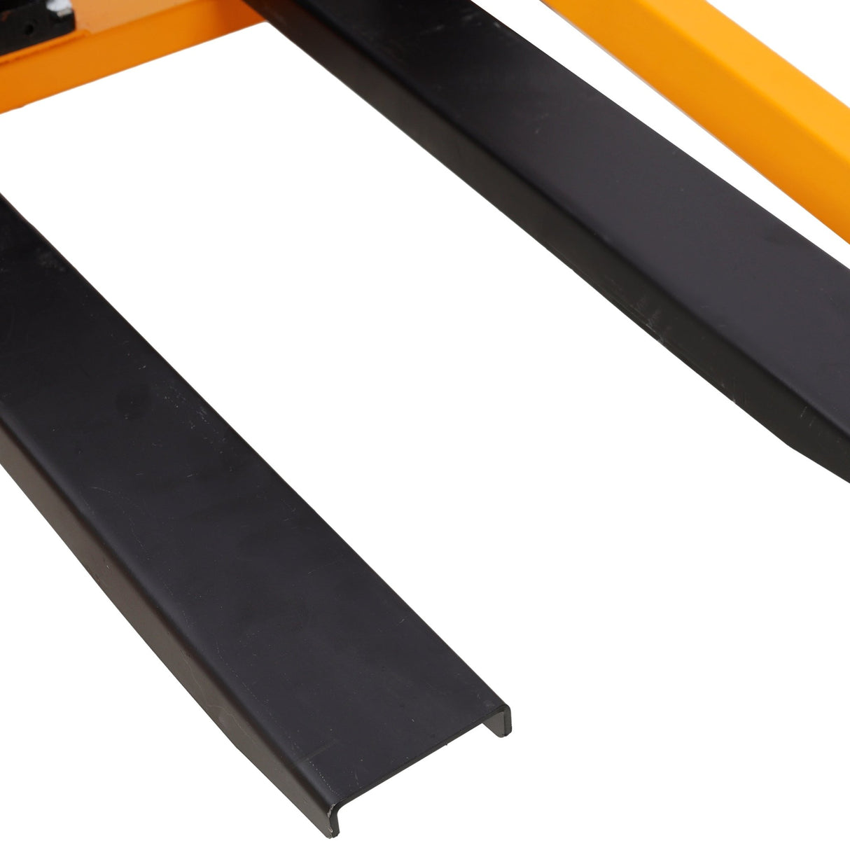 Manual Forklift Pallet Stakcer 440 Lbs Capacity Hydraulic Material Lift 35.5" Lift Height with Adjustable Forks and Fixed Legs 4PCS Wheels - Yellow - Fab Heavy Parts