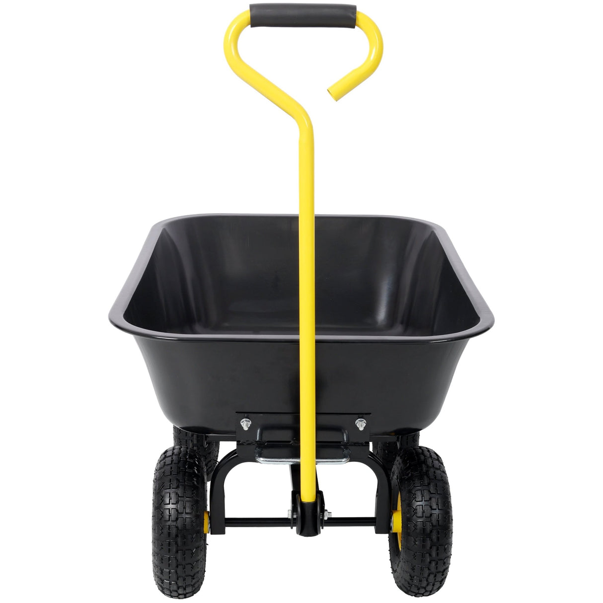 Metal Dumping Cart 600lb Garden Cart Utility Yard Cart with 10 Inch Tires for Lawn Gardening Construction - Fab Heavy Parts