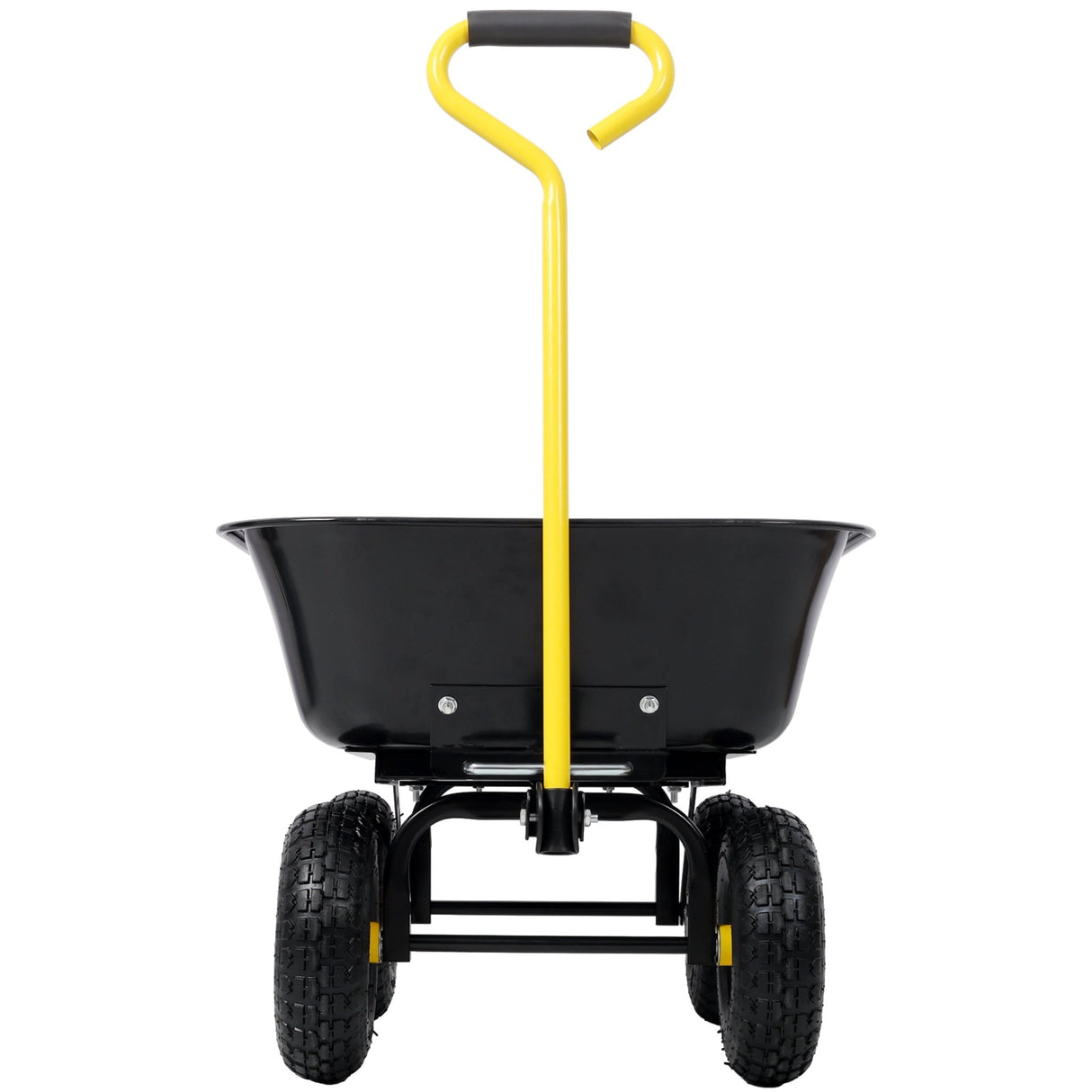 Metal Dumping Cart 600lb Garden Cart Utility Yard Cart with 10 Inch Tires for Lawn Gardening Construction - Fab Heavy Parts
