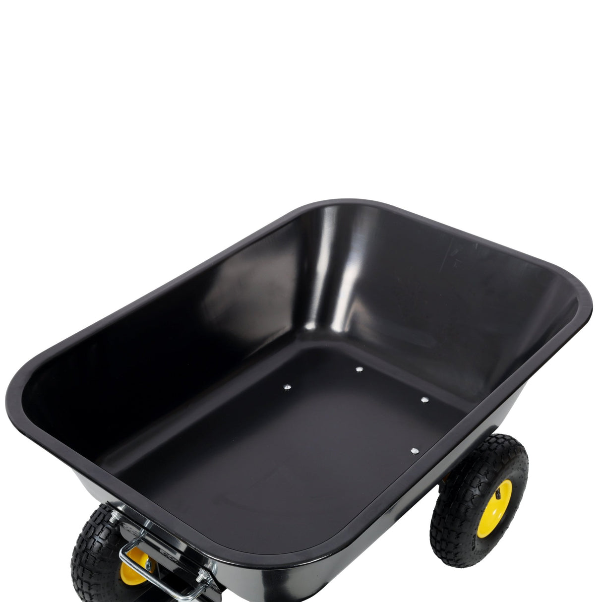 Metal Dumping Cart 600lb Garden Cart Utility Yard Cart with 10 Inch Tires for Lawn Gardening Construction - Fab Heavy Parts