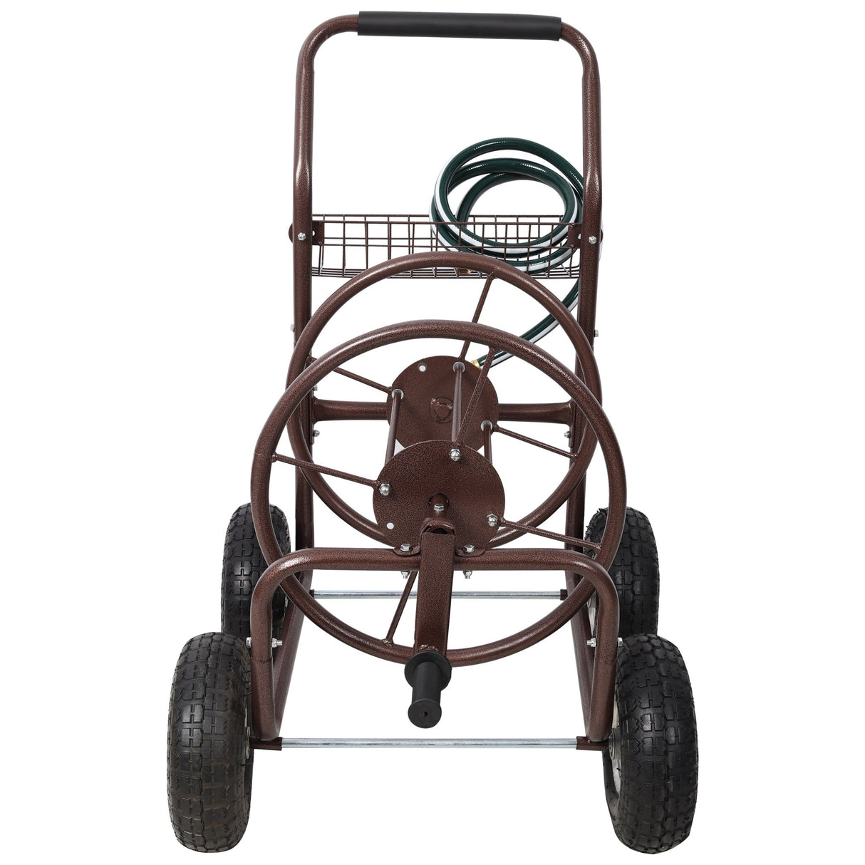 Metal Hose Reel Cart with Wheels Heavy Duty Hose Caddie 250 Ft Hose Capacity - Fab Heavy Parts