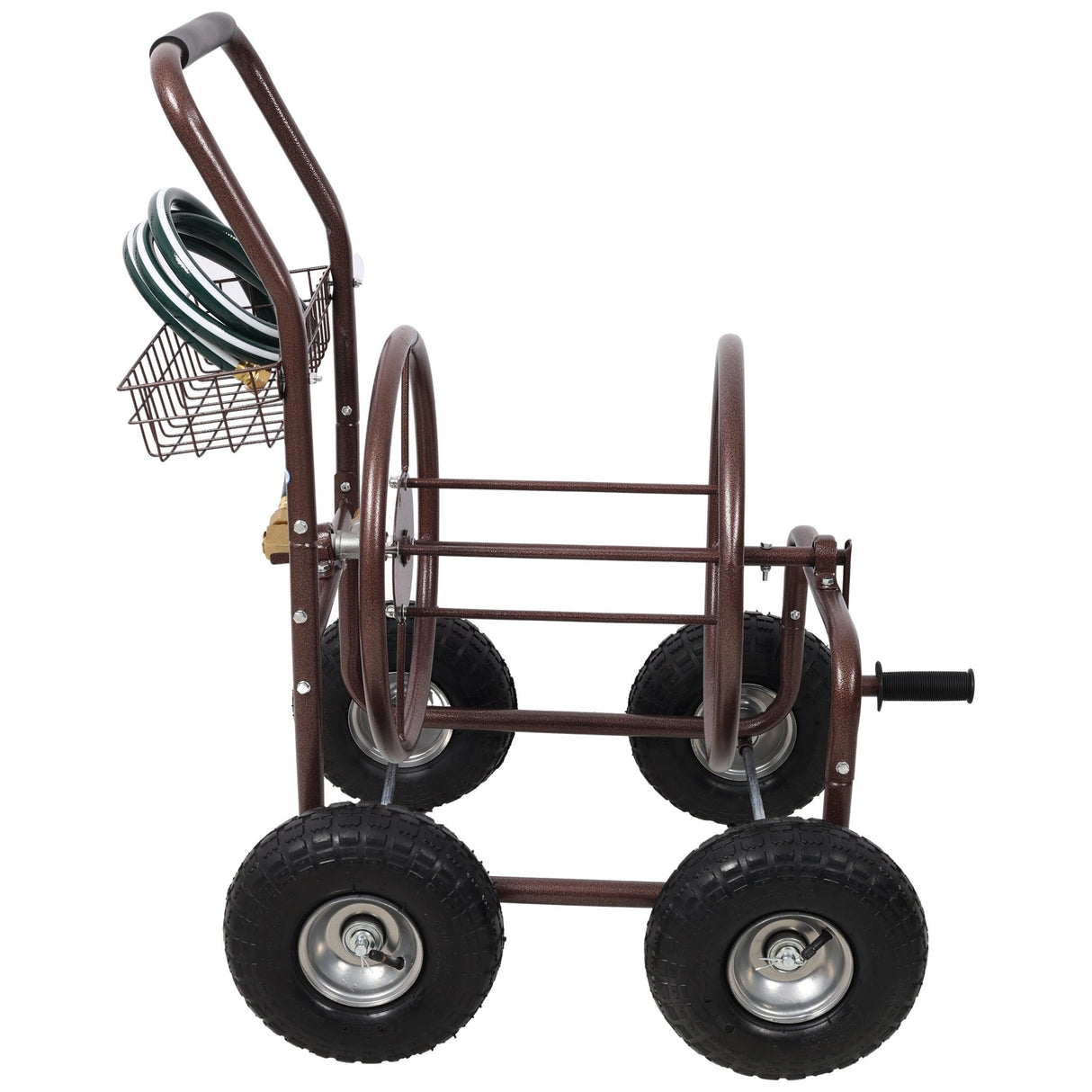 Metal Hose Reel Cart with Wheels Heavy Duty Hose Caddie 250 Ft Hose Capacity - Fab Heavy Parts