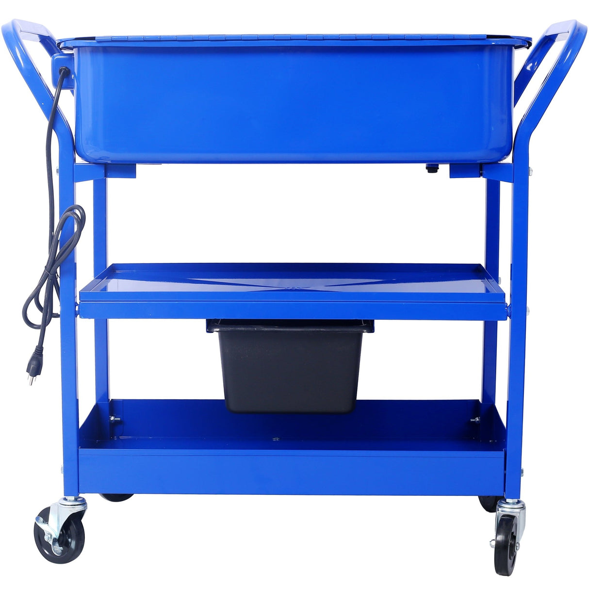 Mobile Parts Washer 20 Gallon Capacity with Water Based Cleaning Solutions Heavy Duty 20 Gauge Steel 325 GPH Pump Power with Drain Tray - Fab Heavy Parts