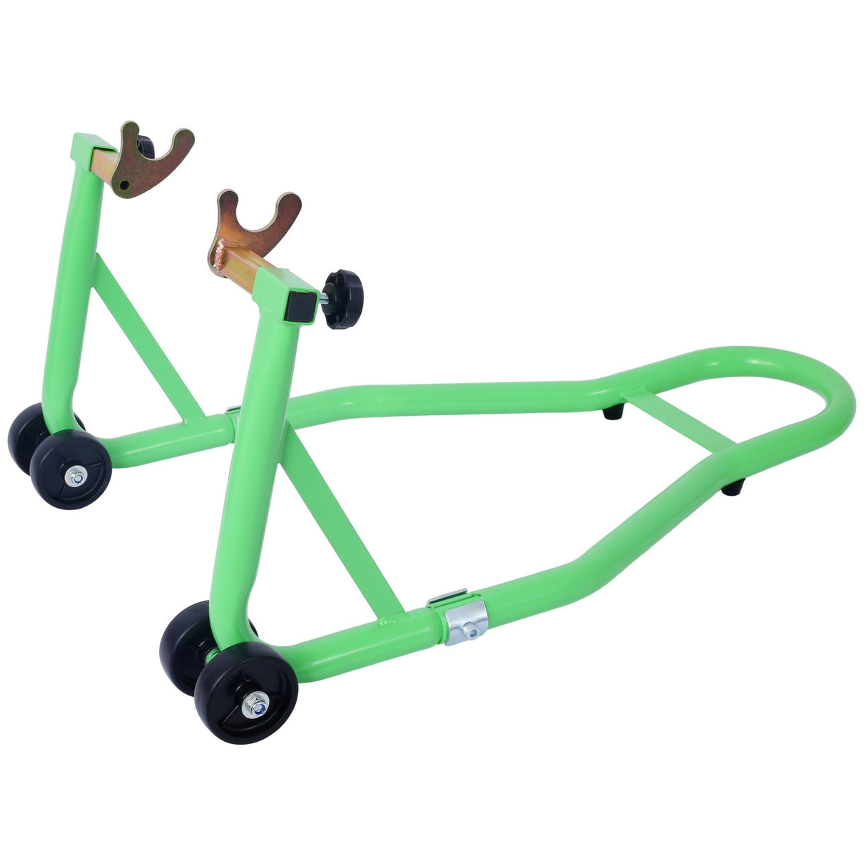 Motorcycle Stand 1000LB Sport Bike Front and Rear Wheel Lift Swingarm Paddock U - Green - Fab Heavy Parts