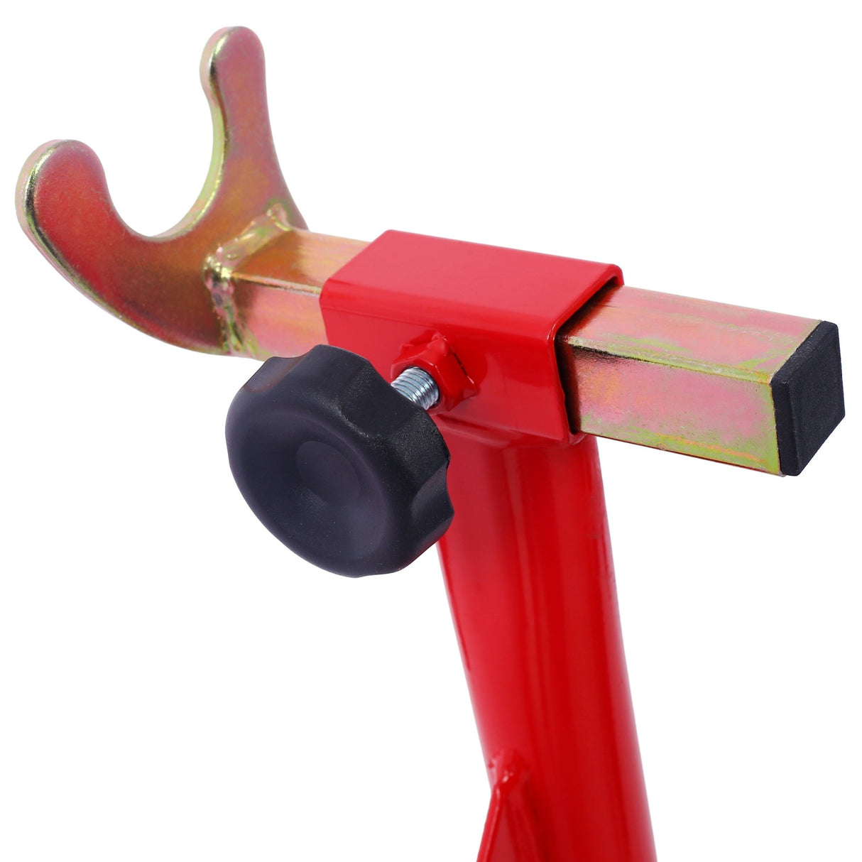 Motorcycle Stand 1000LB Sport Bike Front and Rear Wheel Lift Swingarm Paddock U - Red - Fab Heavy Parts