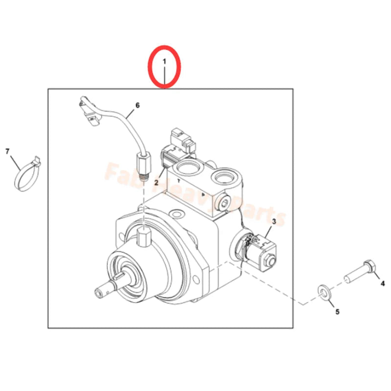 MovYard® Hydraulic Motor AT405846 Fits for John Deere Excavator E330LC E360 E360LC E400 - Fab Heavy Parts