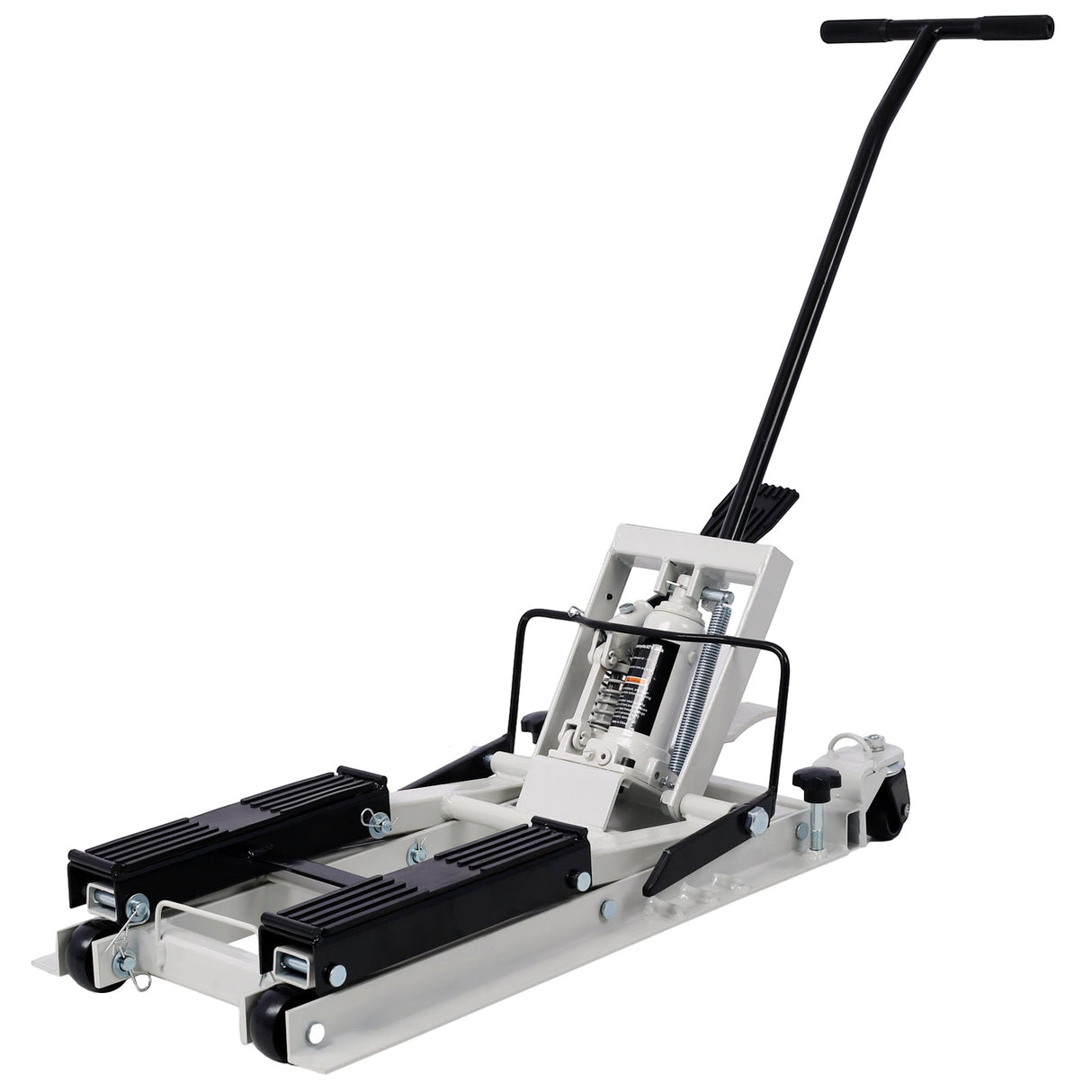 MovYard® Hydraulic Motorcycle Lift Jack 1500 LBS Capacity ATV Scissor Portable Table with 4 Wheels Foot - Operated Hoist Stand with 2xtie Down Gray - Fab Heavy Parts