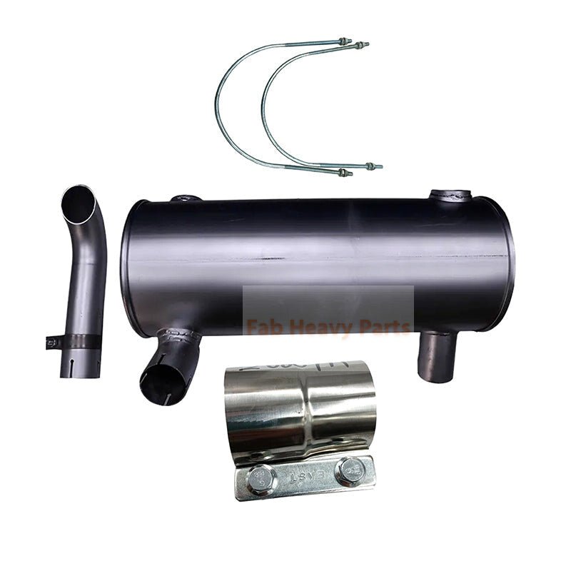 Muffler 5I - 7935 with U Bolt 5I - 7848 and Clamp 5I - 7639 for Caterpillar CAT Engine 3064 Excavator 311B 312B E110B E120B E311 E312 E311B E312B - Fab Heavy Parts