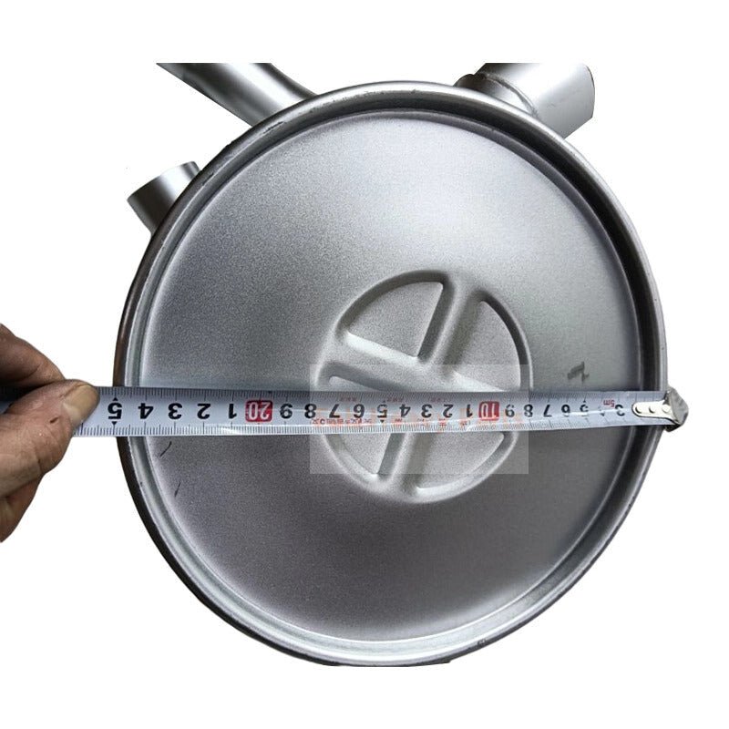 Muffler Silencer LQ12P00016P1 with Clamp and 2Pcs U - Bolt Fits for Mitsubishi Engine 6D34 Kobelco Excavator SK230 - 6 SK230 - 6E SK250 - 6 SK250 - 6E SK250LC SK250LC - 6E - Fab Heavy Parts