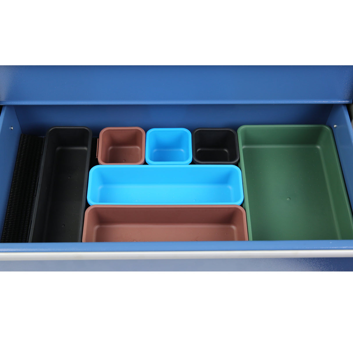 Multifunctional Mechanic Rolling Tool Chest Storage Cabinet with 7 - Drawer Wheels - Blue Gray - Fab Heavy Parts
