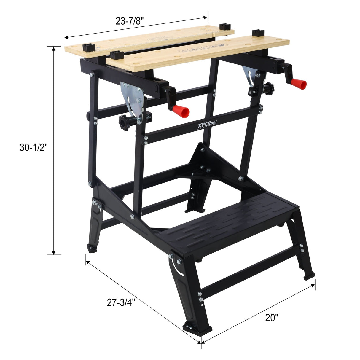 Multifunctional Portable Foldable Workbench Holds Up to 550 Lbs with Adjustable Jaws Vertical Clamping and Four Adjustable Rotating Pins - Fab Heavy Parts