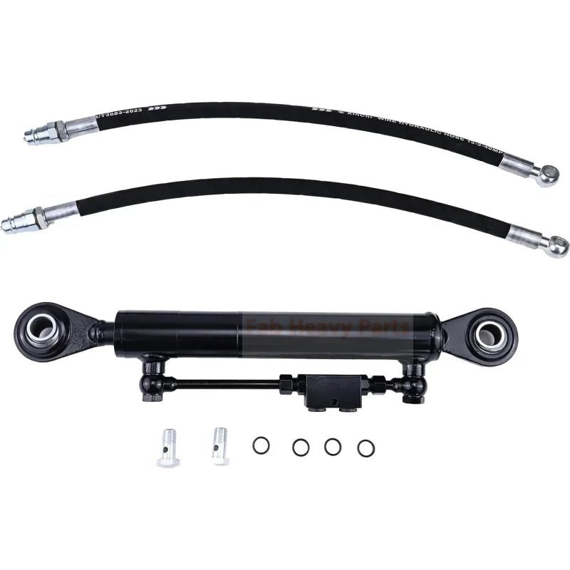 New Hydraulic Top Link Cat. 2 - 2 with Locking Block 22 3/8” - 33 1/2 with 2 x Hose 2 - Way Check Valve Hydraulic Cylinder Fits for Tractors Excavators - Fab Heavy Parts