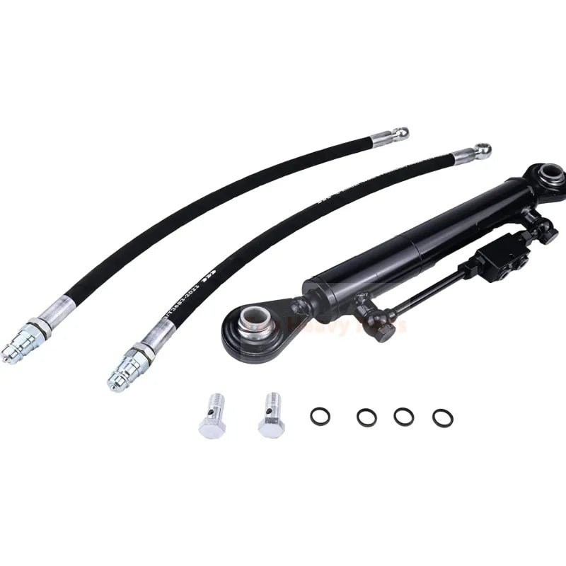 New Hydraulic Top Link Cat. 2 - 2 with Locking Block 22 3/8” - 33 1/2 with 2 x Hose 2 - Way Check Valve Hydraulic Cylinder Fits for Tractors Excavators - Fab Heavy Parts