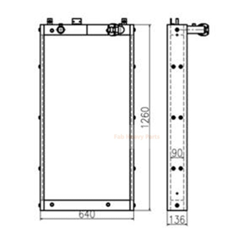 油圧オイルクーラー11N8-46152 11N8-46250ヒュンダイ掘削機R300LC-7 R320LC-7 R320LC-7A用