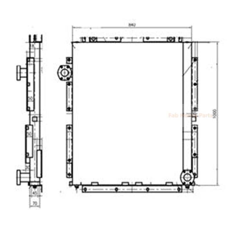 Hydraulic Oil Cooler 13G22000 for Doosan Excavator S225LC-V S230LC-V