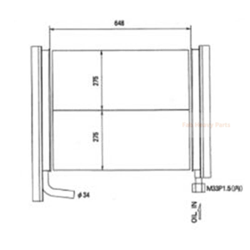 Hydraulic Oil Cooler 203-03-31110 Fits for Komatsu Excavator PC120-2 PC120-1 PC100U-2 PC100L-2 PC100L-1 PC100-2 PC100-1