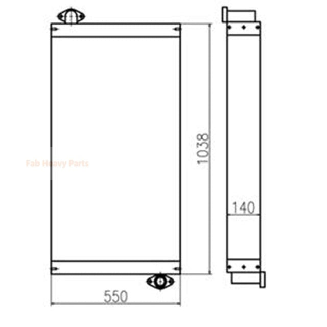 Refroidisseur d'huile hydraulique 2459208 245-9208 Fits pour Caterpillar Cat Excavator E329D E324D E325D