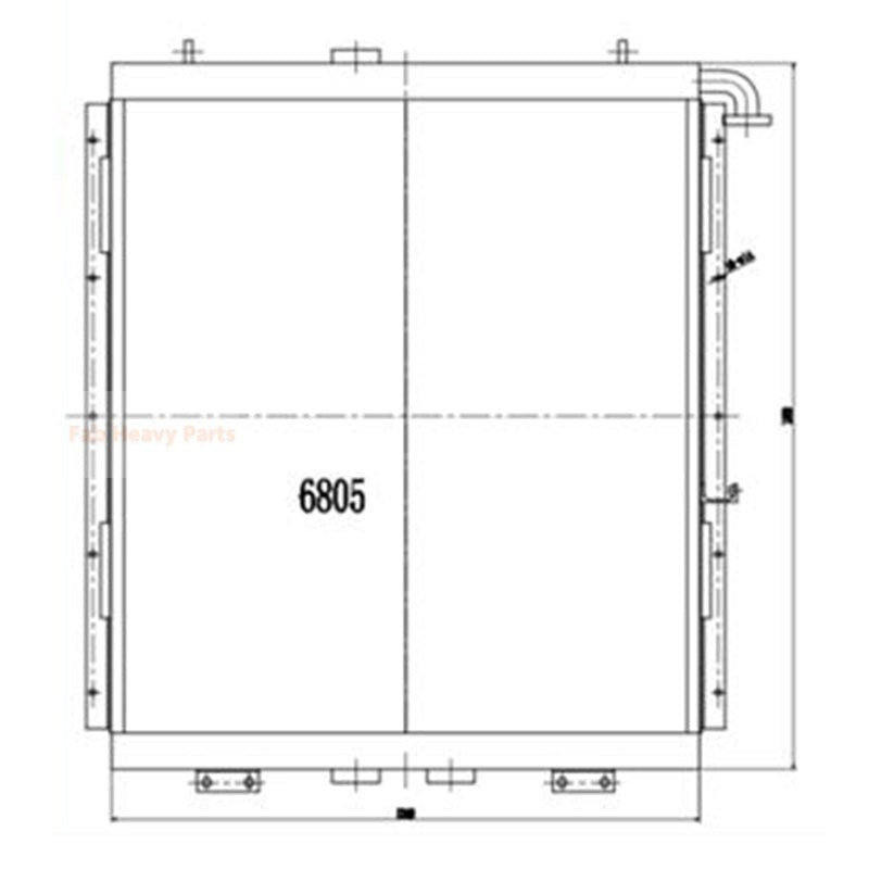 Hydraulic Oil Cooler 4214359 for Hitachi EX1800 Excavator