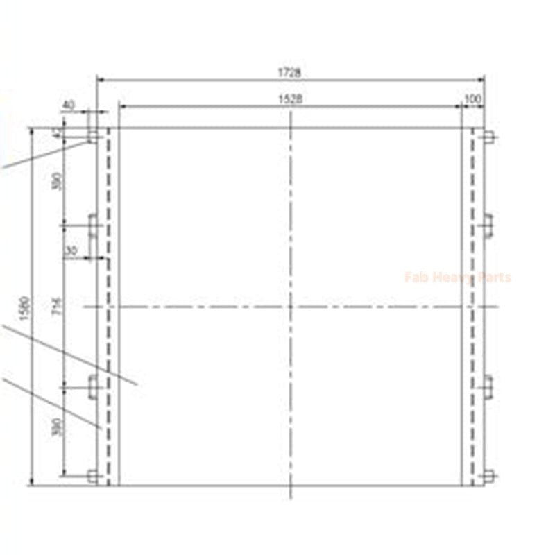 Hydraulic Oil Cooler 4439687 for Hitachi Excavator EX5500-5 EX1900-5 EX8000