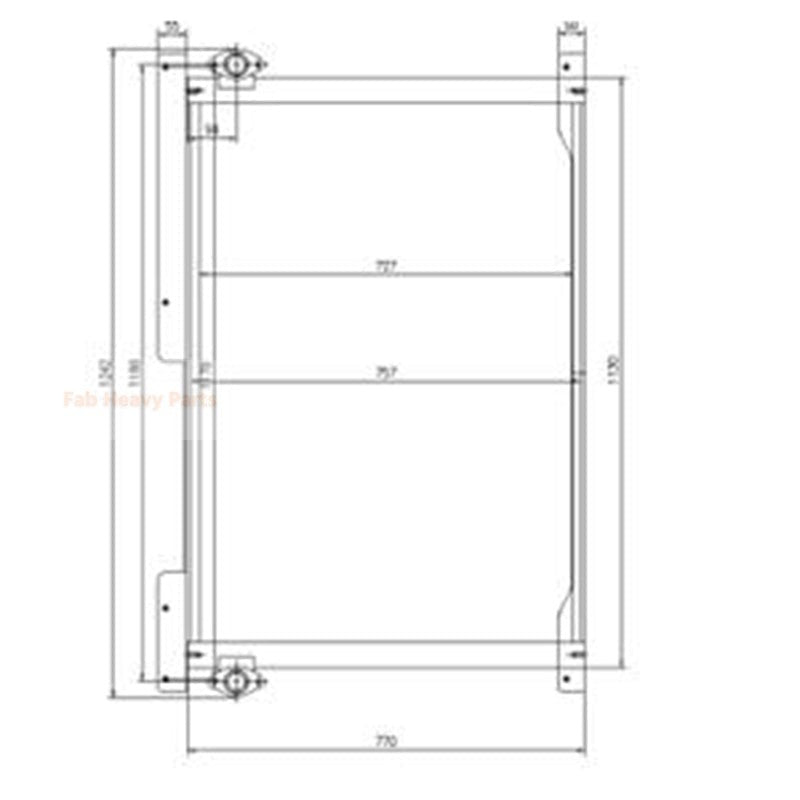 Hydraulic Oil Cooler 4682426 for Hitachi EX1200-6 Excavator