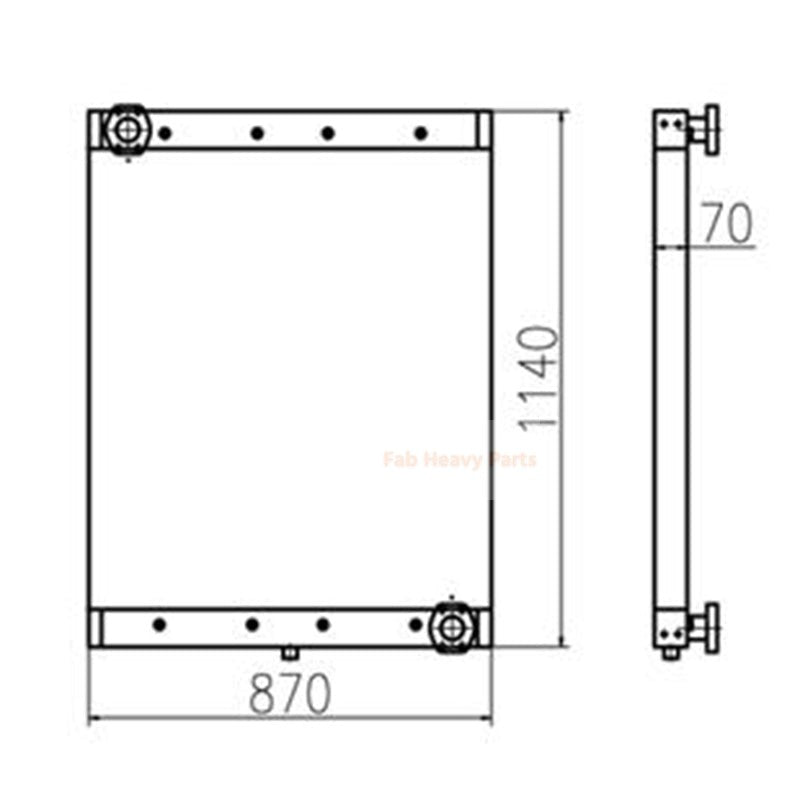 Hydraulic Oil Cooler for Doosan Excavator DX300LL