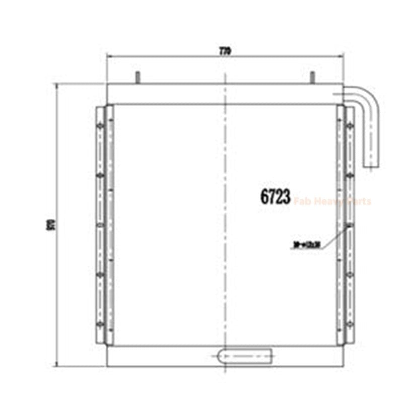Hydraulic Oil Cooler for Kato Excavator HD1023R