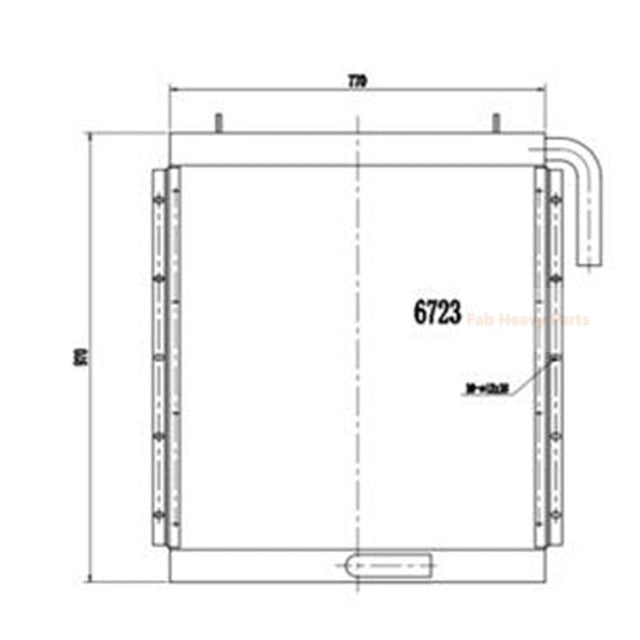 Refroidisseur d'huile hydraulique pour l'excavatrice Kato HD1023R