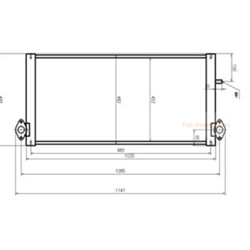 Hydraulic Oil Cooler K1008128 for Doosan Excavator DX225LC DX225NLC DX190W DX210W