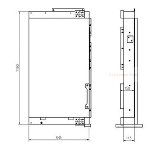 Hydraulic Oil Cooler K9002111 for Doosan Excavator DX340LC