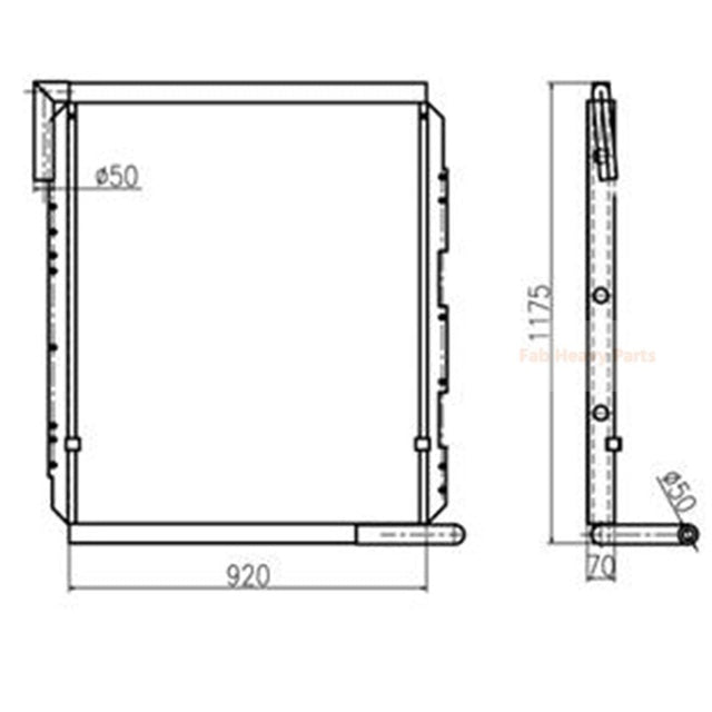 Hydraulic Oil Cooler LB05P00012S002 for Kobelco SK290-6E Excavator