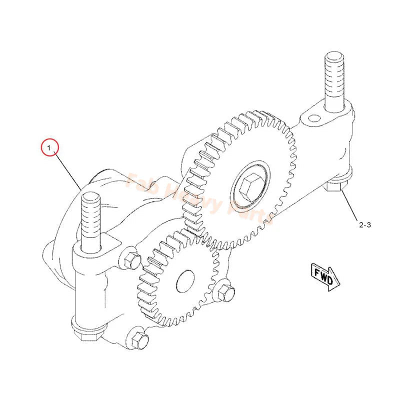 Oil Pump 200 - 4497 2004497 Fits for Caterpillar CAT Engine 3116 3126 C7 C9.3 Excavator 322C 324D 325C 325D - Fab Heavy Parts