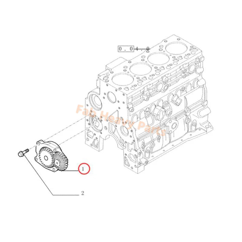 Oil Pump 4897480 for Kobelco Engine F4GE9484A J600 Excavator ED195 - 8 SK170 - 8 SK170 - 9 - Fab Heavy Parts