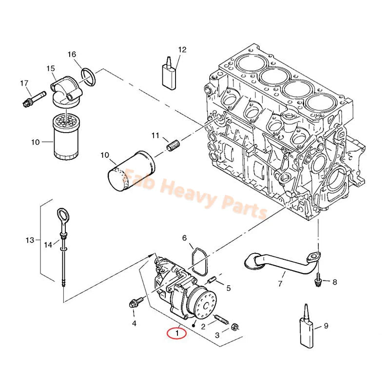Oil Pump VOE11715526 for Volvo Wheel Loader L30 L30B L32 L32B L35 L35B ZL502C - Fab Heavy Parts