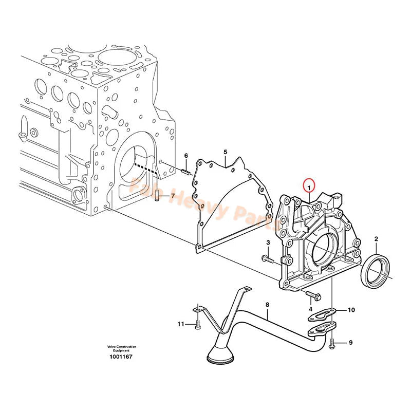 Oil Pump VOE21618956 VOE20726088 for Volvo Engine D4D Excavator EC135B EC140B EC160D EC170D EC180E ECR145D EW140D - Fab Heavy Parts