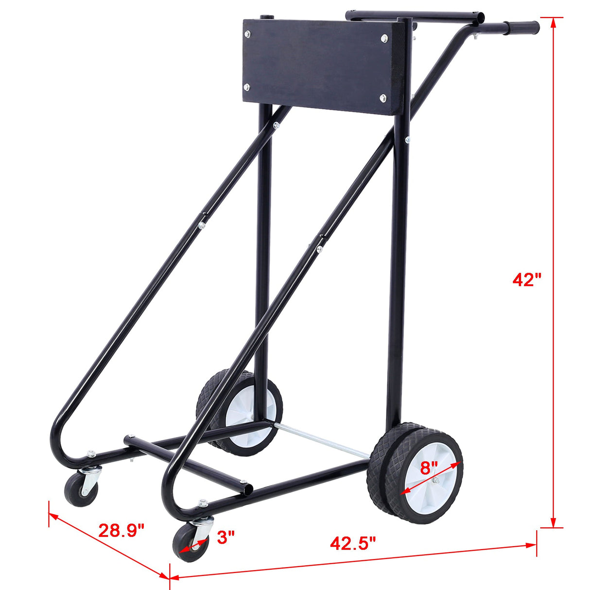 Outboard Boat Motor Stand Engine Carrier Cart Dolly for Storage 315lbs Weight Capacity w/Wheels Black - Fab Heavy Parts