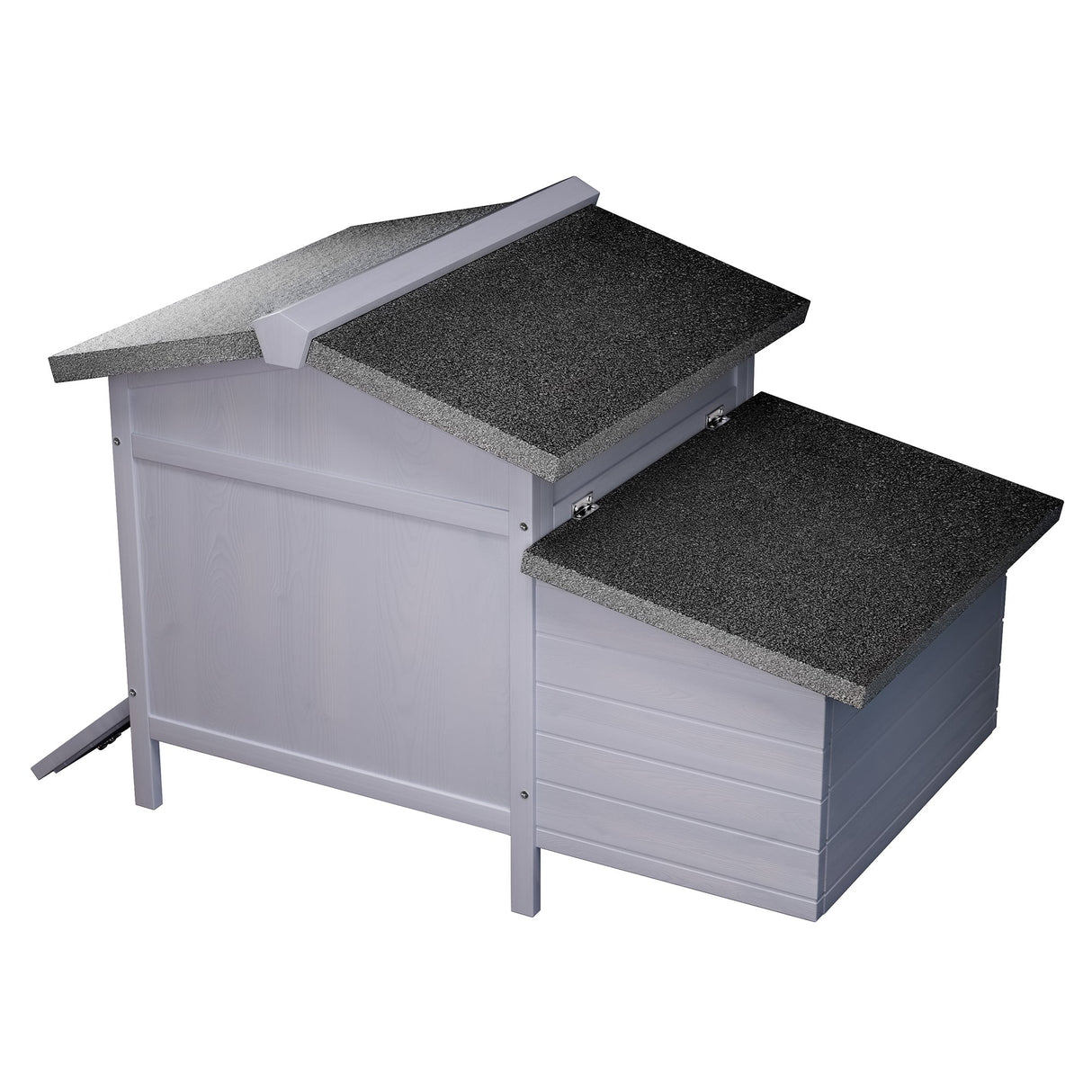 Outdoor Free - Range Wooden Chicken Coop with Asphalt Roof Leak - Proof Pull - Out Tray Secure Predator Defense - Fab Heavy Parts